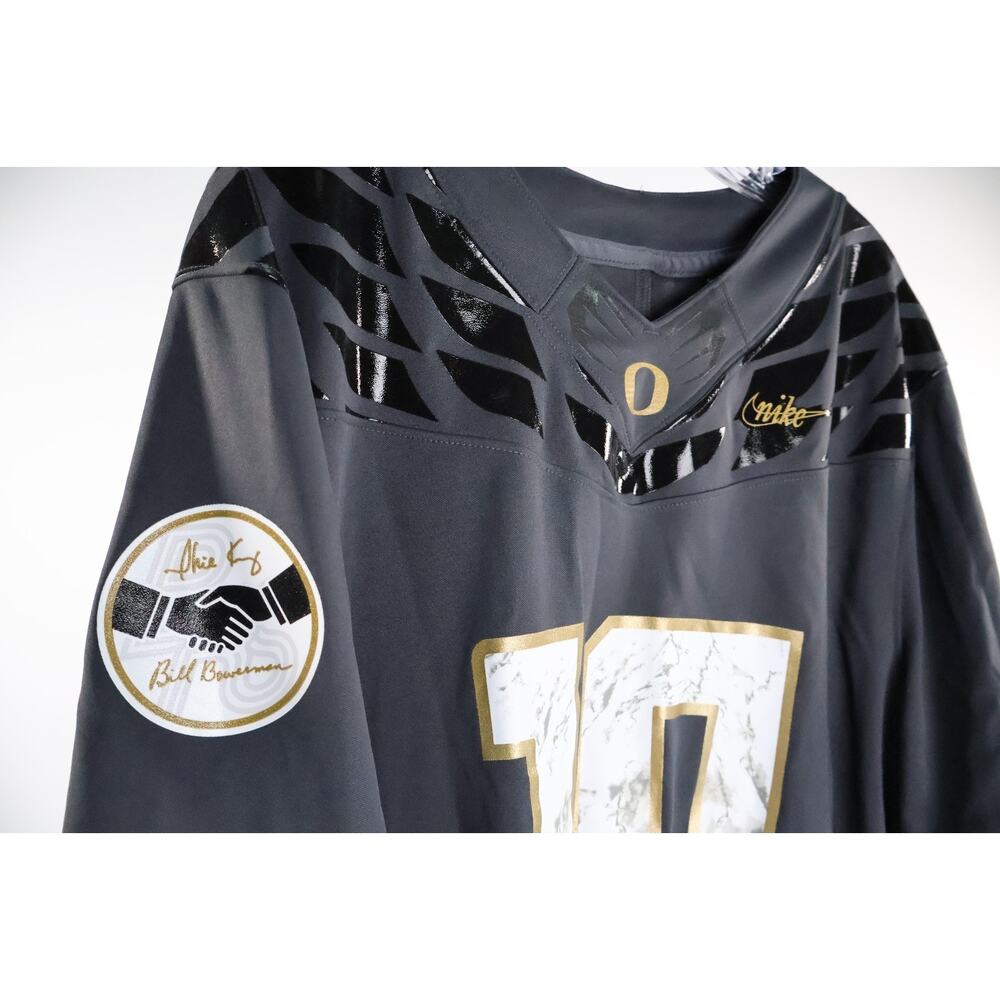 Nike Oregon Ducks Herbert #10 Anthracite Shoe Duck Football Jersey Size L Read - Picture 4 of 9